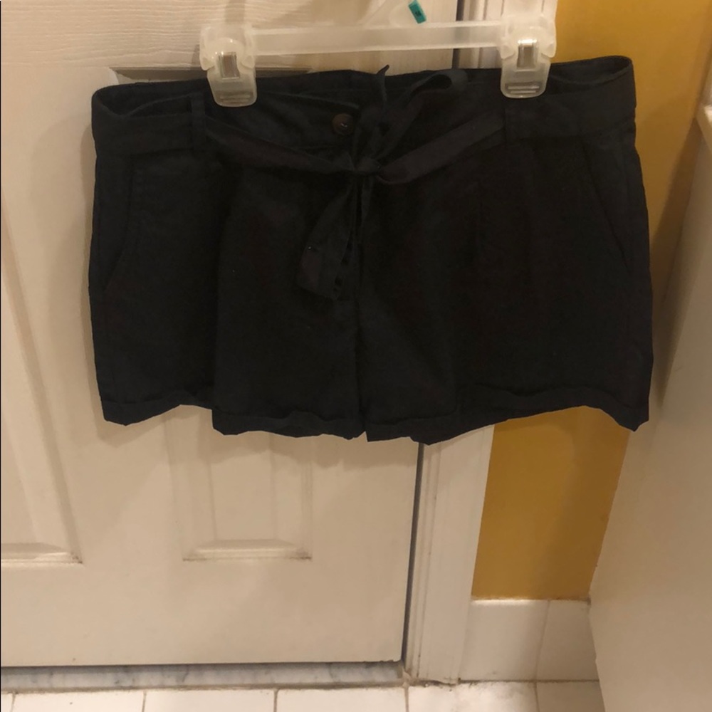 Black high-waisted shorts